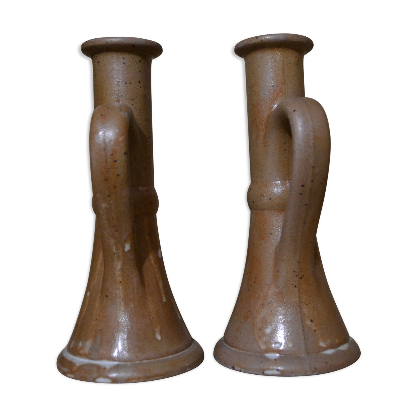 Set of 2 sandstone candle holders