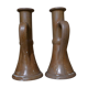 Set of 2 sandstone candle holders