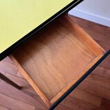 Yellow formica table with extensions