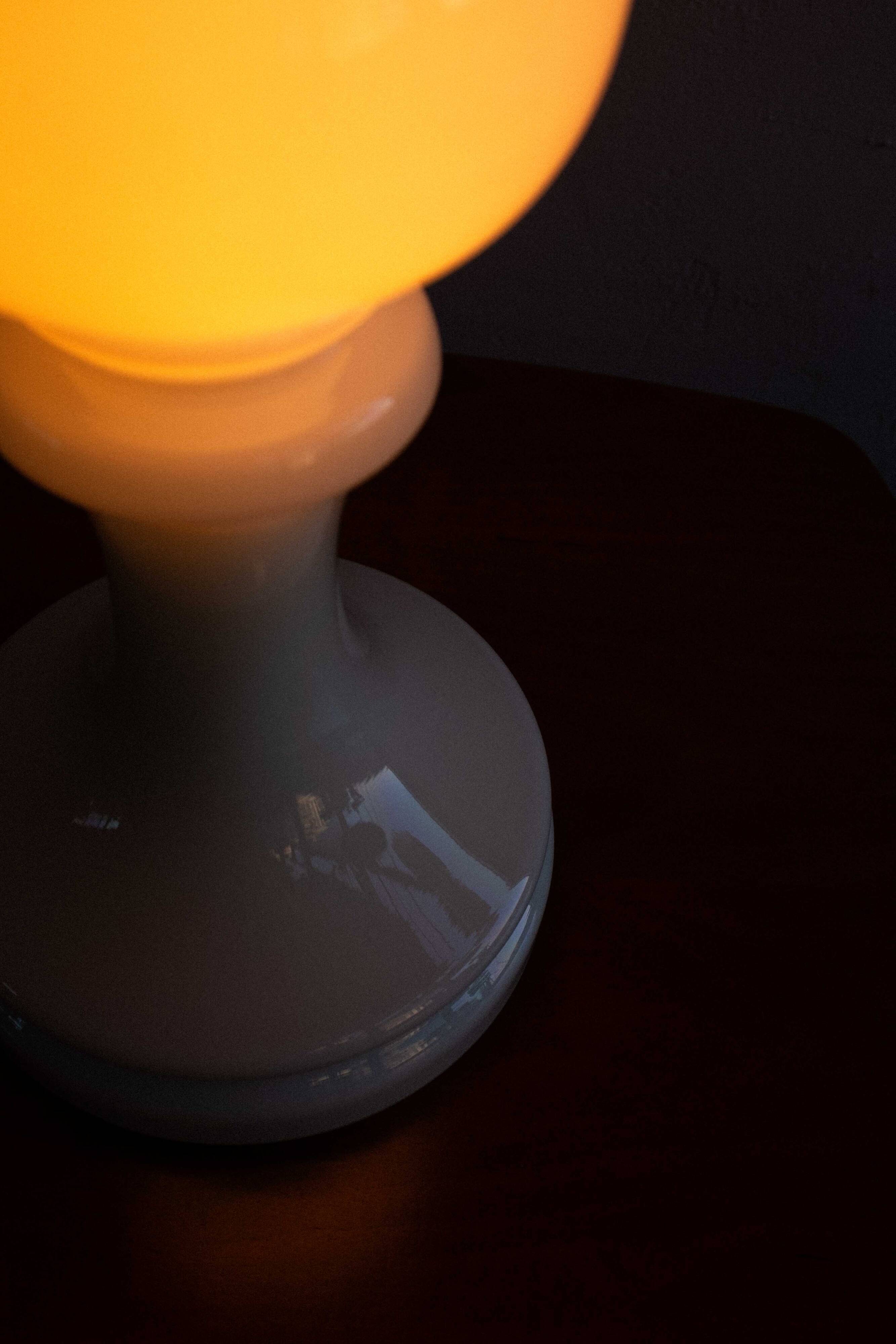 Vintage Czechoslovak Bishop Glass Lamp by Ivan Jakeš, 1970s