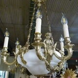 Lamp in bronze and alabaster XXth
