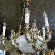 Lamp in bronze and alabaster XXth