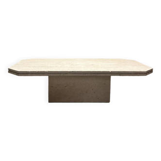 Italian travertine coffee table, mid-20th century 1970