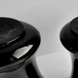 pair of black opaline vases early twentieth century