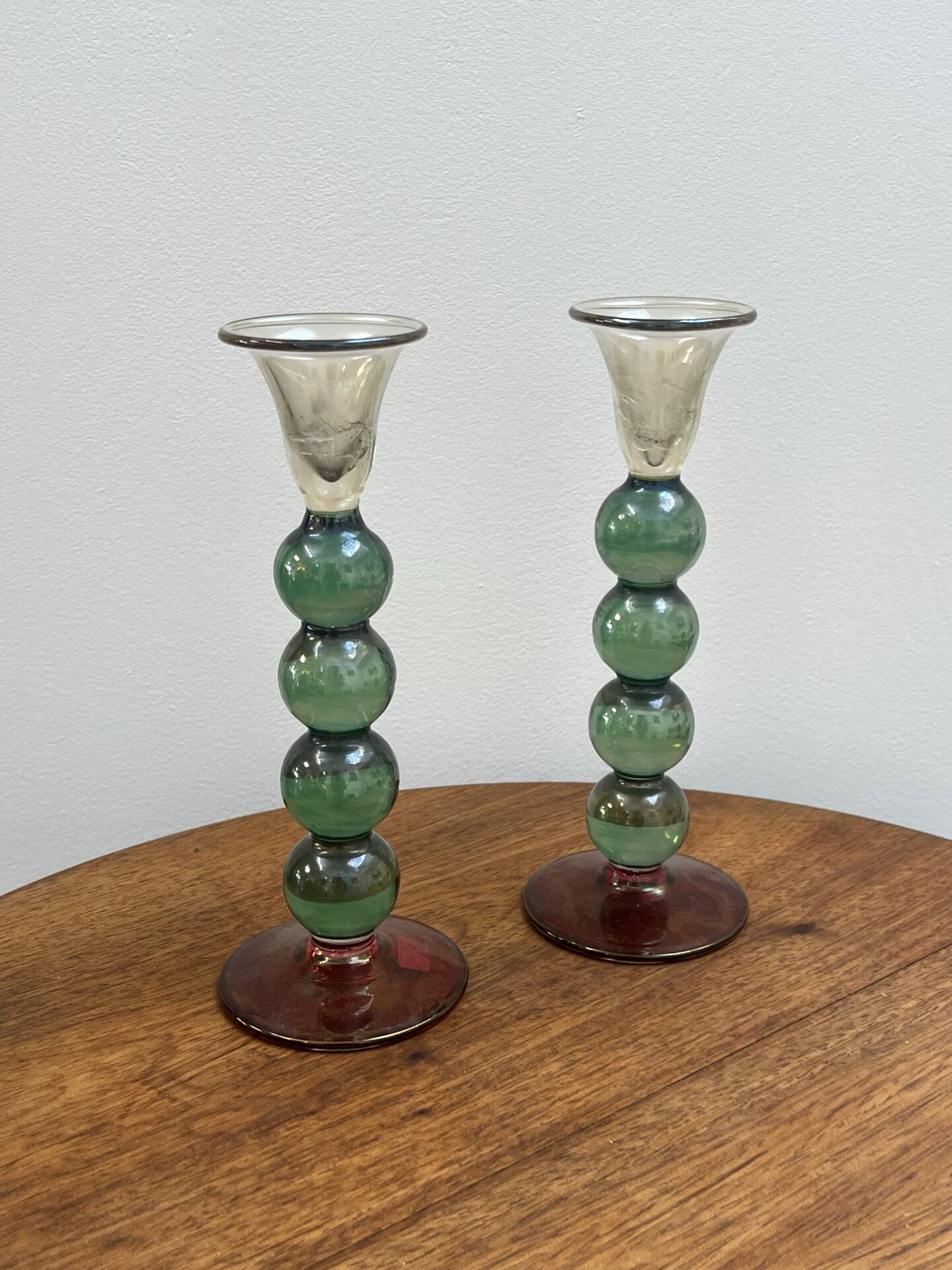 Pair of Murano candlesticks