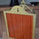 Antique glass wall light in brass