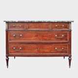 18th C. Mahogany Chest Of Drawers - Marble Top
