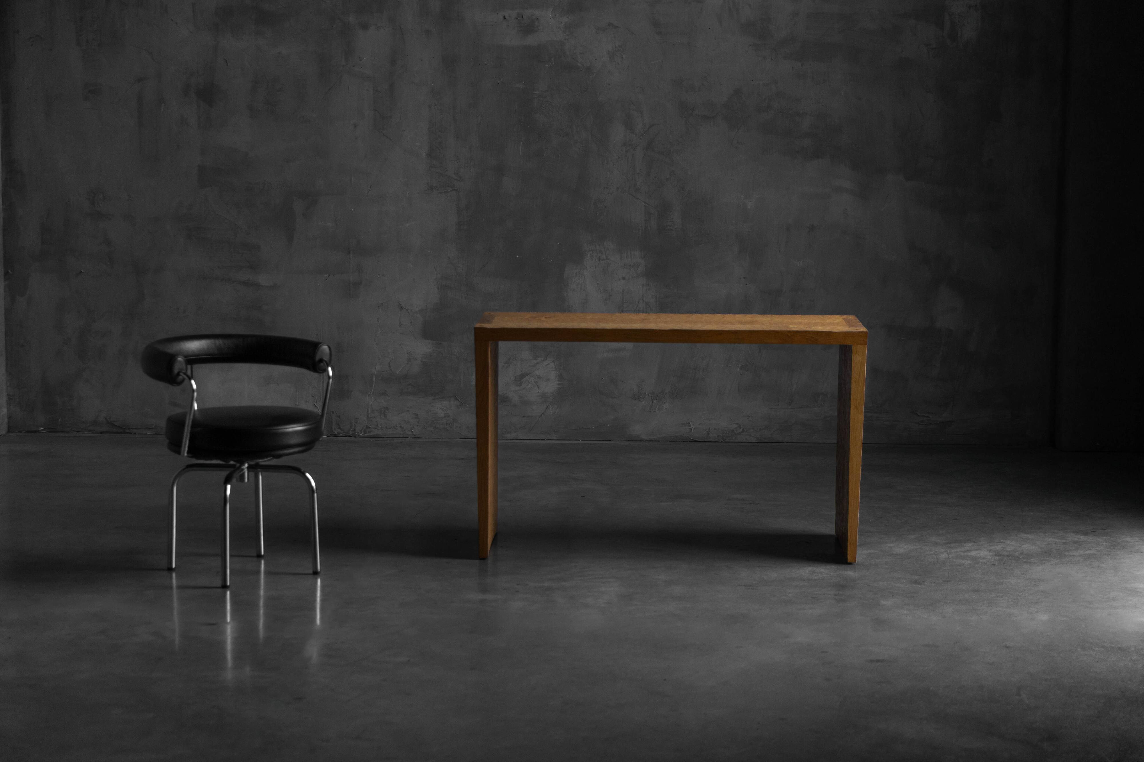 Hand-carved oak console table, France, early 21st century