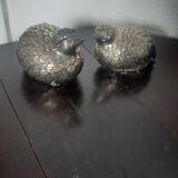 Silver-plated salt and pepper shakers