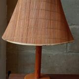 Pine lamp and rush lampshade from the 60s