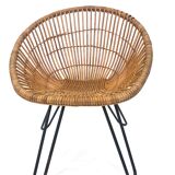 Rohe Noordwolde rattan armchair, 1960, Netherlands