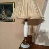 Rag glass and brass lamp
