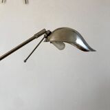 Lampadaire en alu brossé pivotant années 70