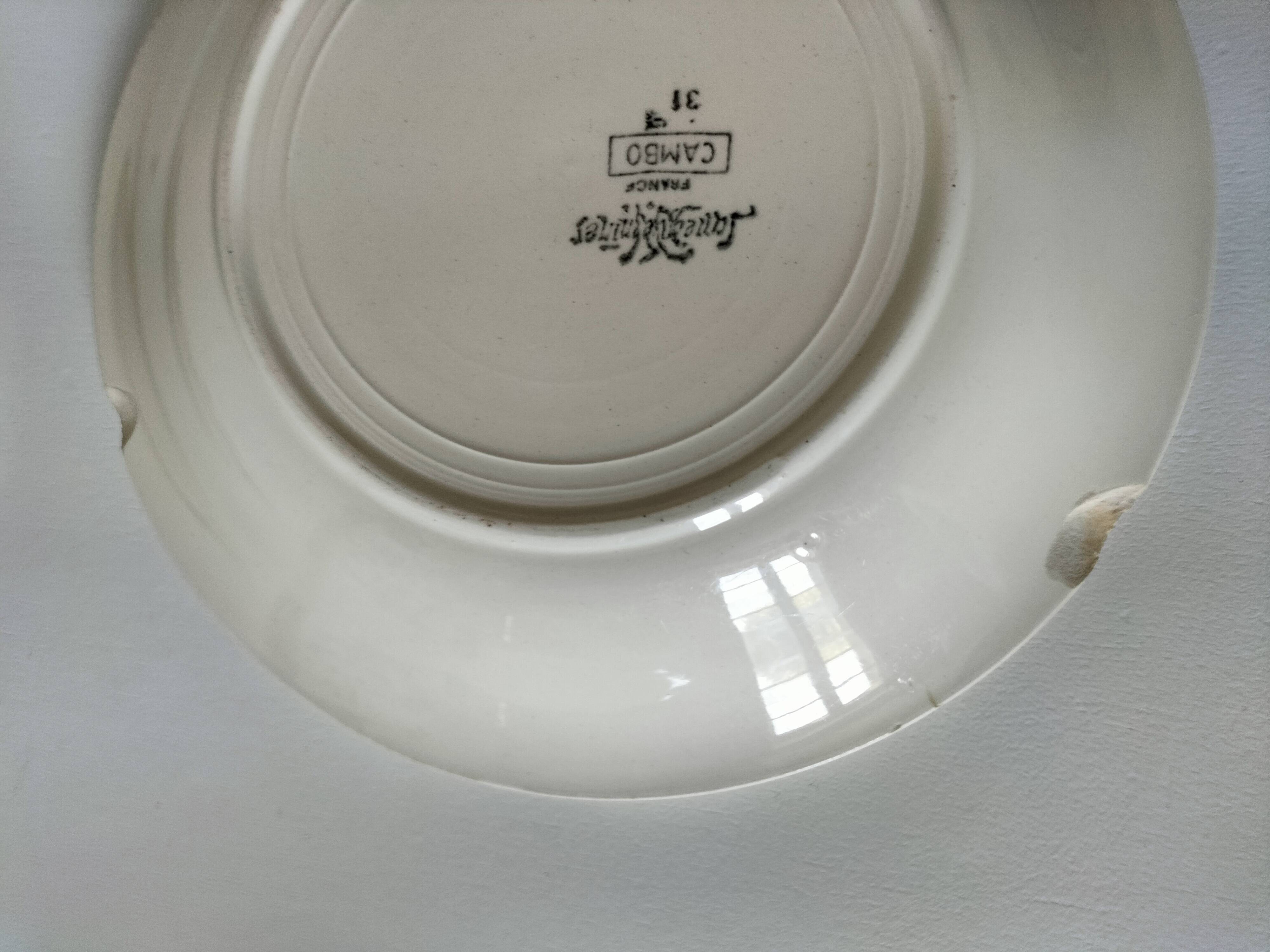 5 Sarreguemines plates model Cambo – Basque decoration – vintage 1950s