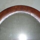 Miroir ovale cadre bois 74X58