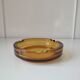 Amber glass ashtray