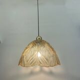 Peil & Putzer glass leaf hanging lamp , 1970’s