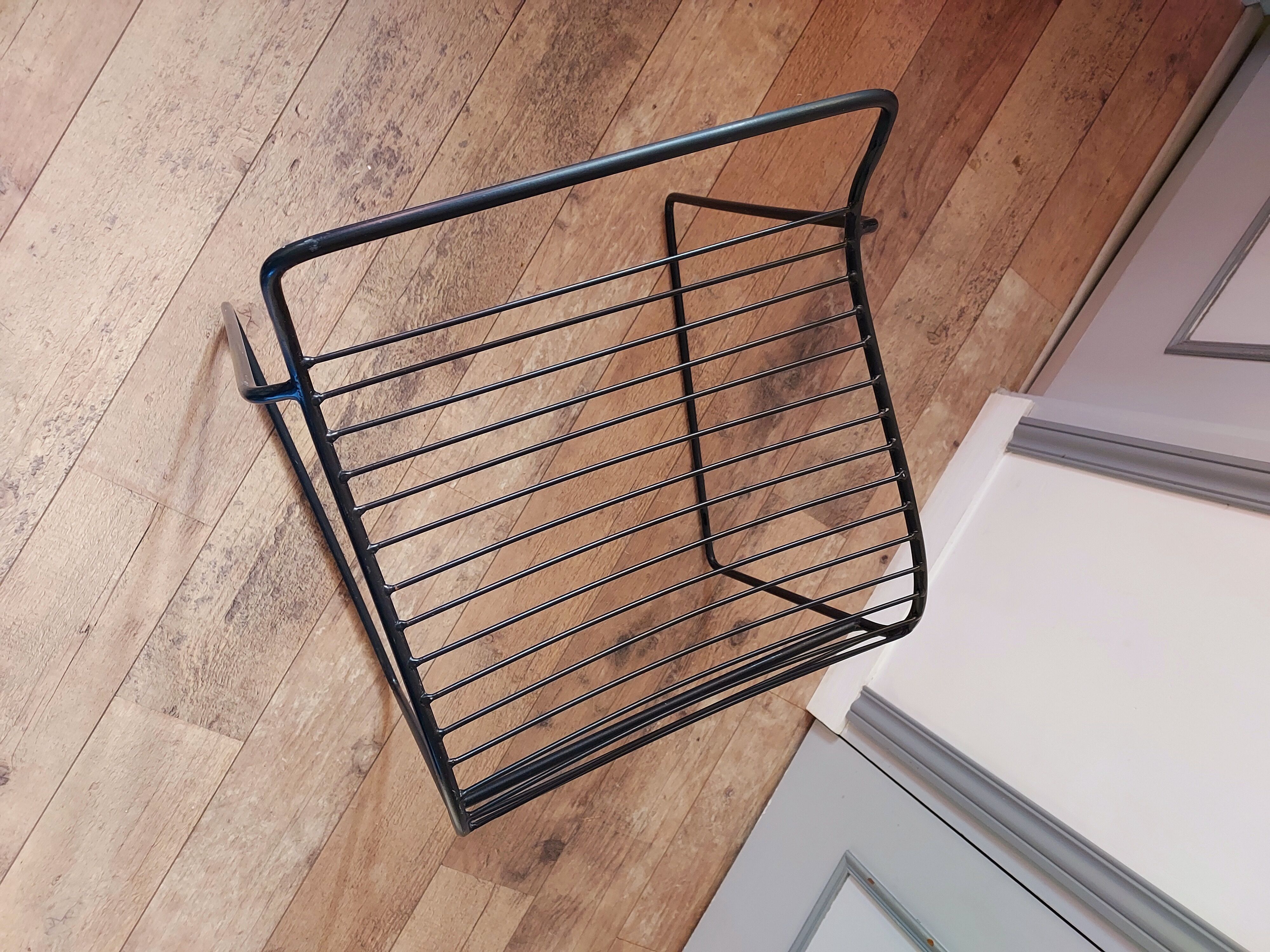 Black wire stool