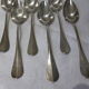 6 vintage silver plated soup spoons with hallmarks