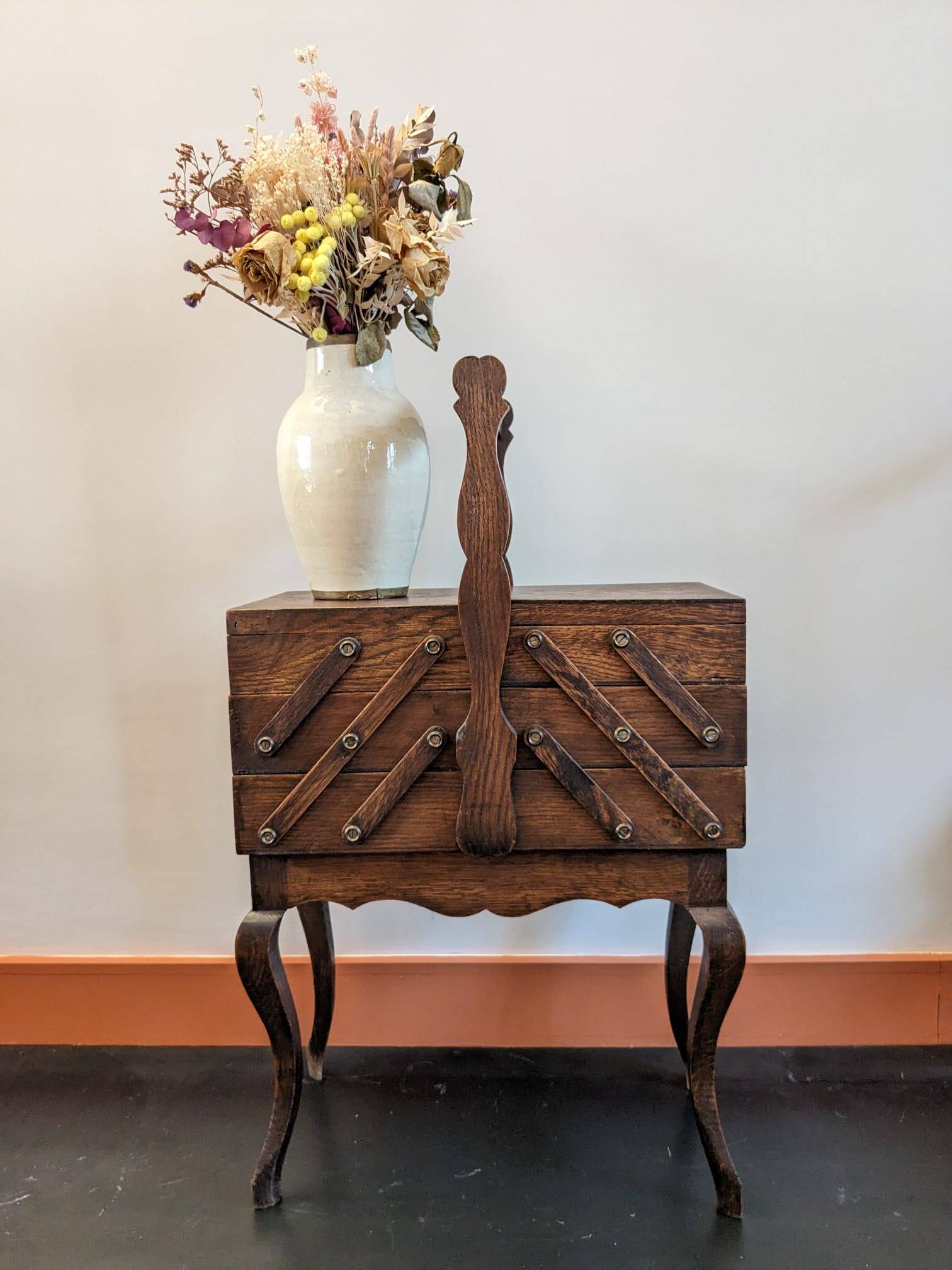 White glazed ceramic vase