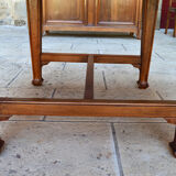 Extendable Art Nouveau table in carved walnut, circa 1900