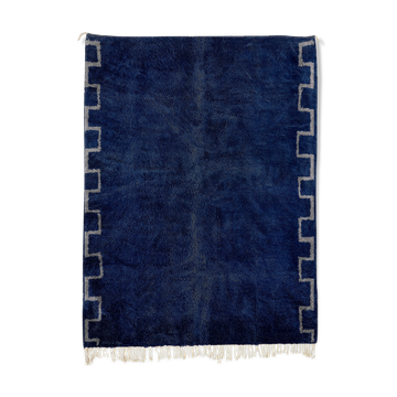 Tapis marocain moderne bleu foncé 150x240cm