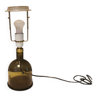 Very rare Holmegaard glass table lamp, designed by Michael Bang 1974 (Already discontinued in 1981)