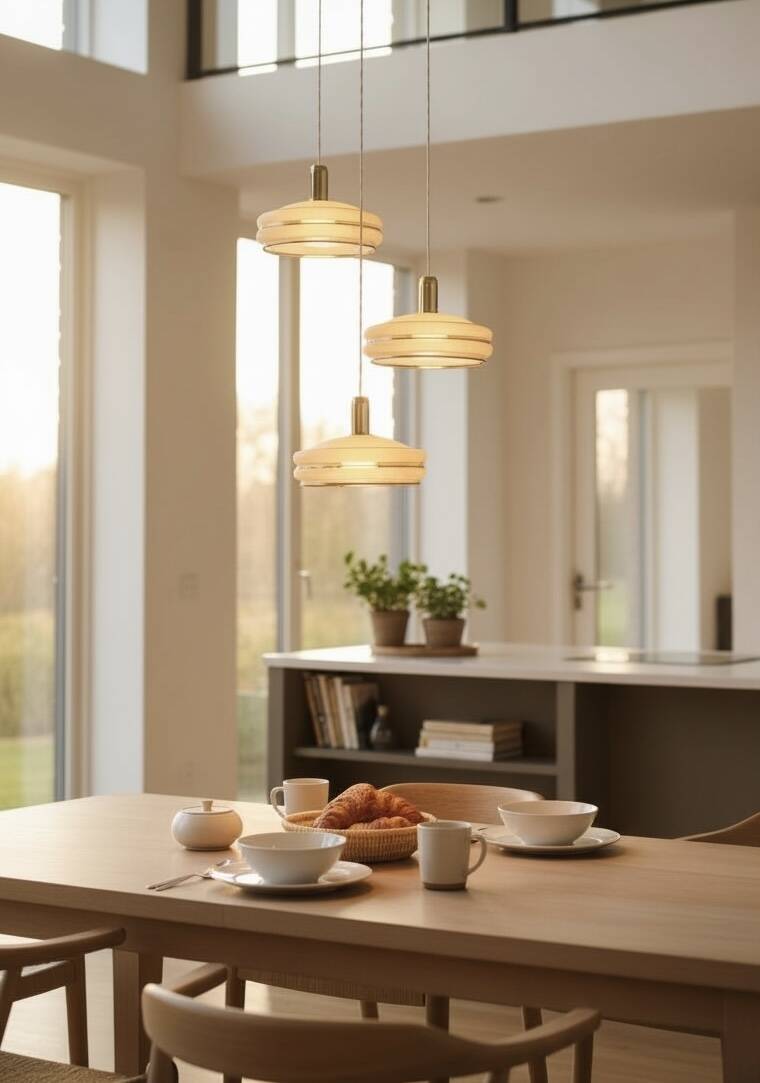 Triple cascade pendant light with vintage frosted glass globes and gold finish