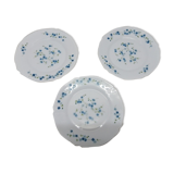 arcopal plates old blue flowers vintage lot of 3