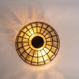 Ceiling lights in iron and clear glass by Limburg, Germany, 1960s.