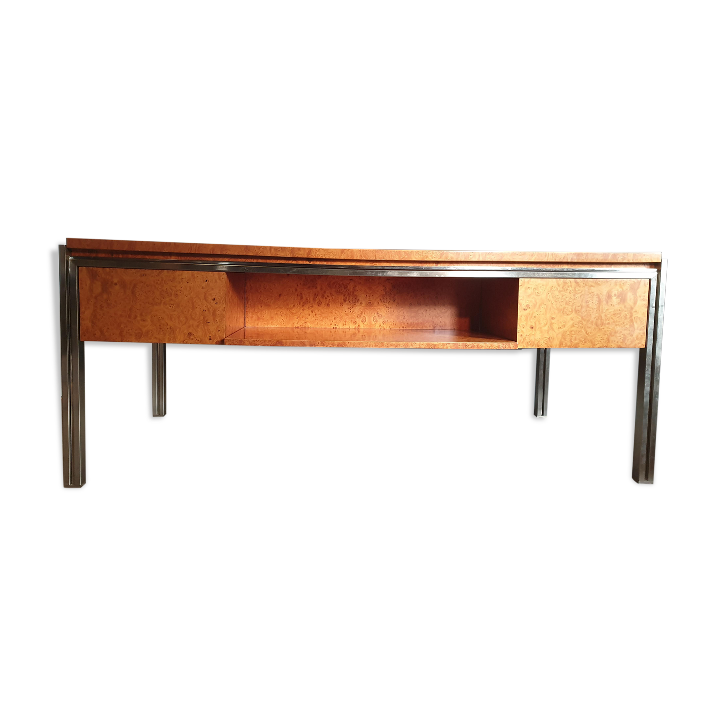 Large desk in burlwood