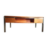 Large desk in burlwood
