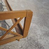 Vintage bed with compass feet from the 1950s