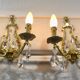Pair of Wall Lamp Bronze And Crystal 2 Lights