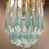 Lampe de plafond striée Murano, années 1980