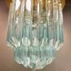 Lampe de plafond striée Murano, années 1980