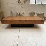 Italian coffee table elm magnifying glass