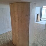 Hexagonal travertine dining table 80s
