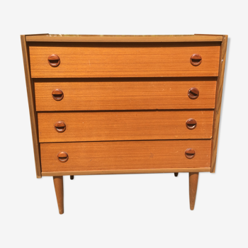 Teak chest of  drawers