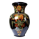 Vintage large vase from the 60s-70s, Hungarian MHV, in hand-painted glazed ceramic.