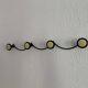 Vintage 1960s banana yellow wall coat rack with 4 hooks - 65 x 7 cm