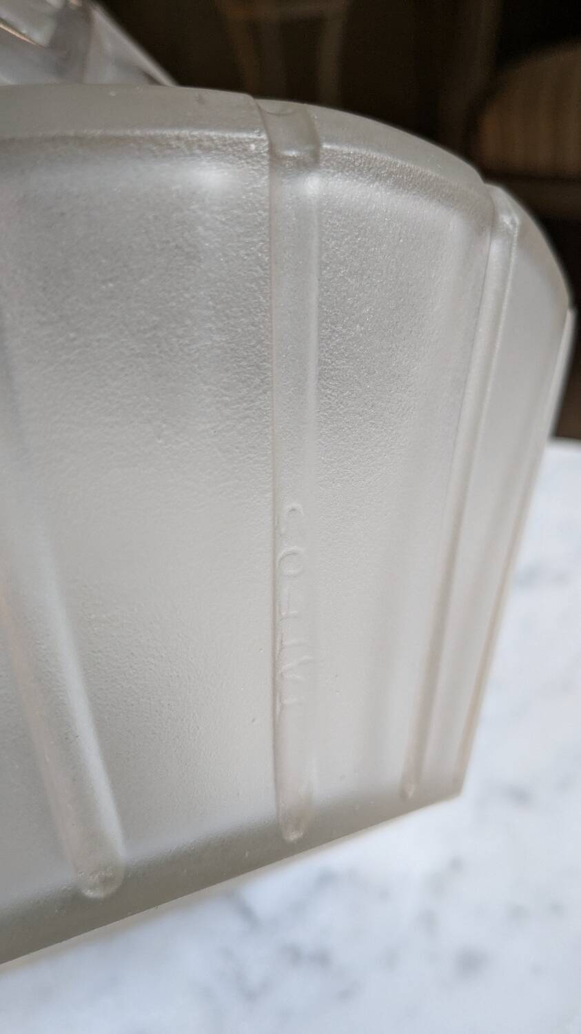 Etling Pressed Molded Glass Vase