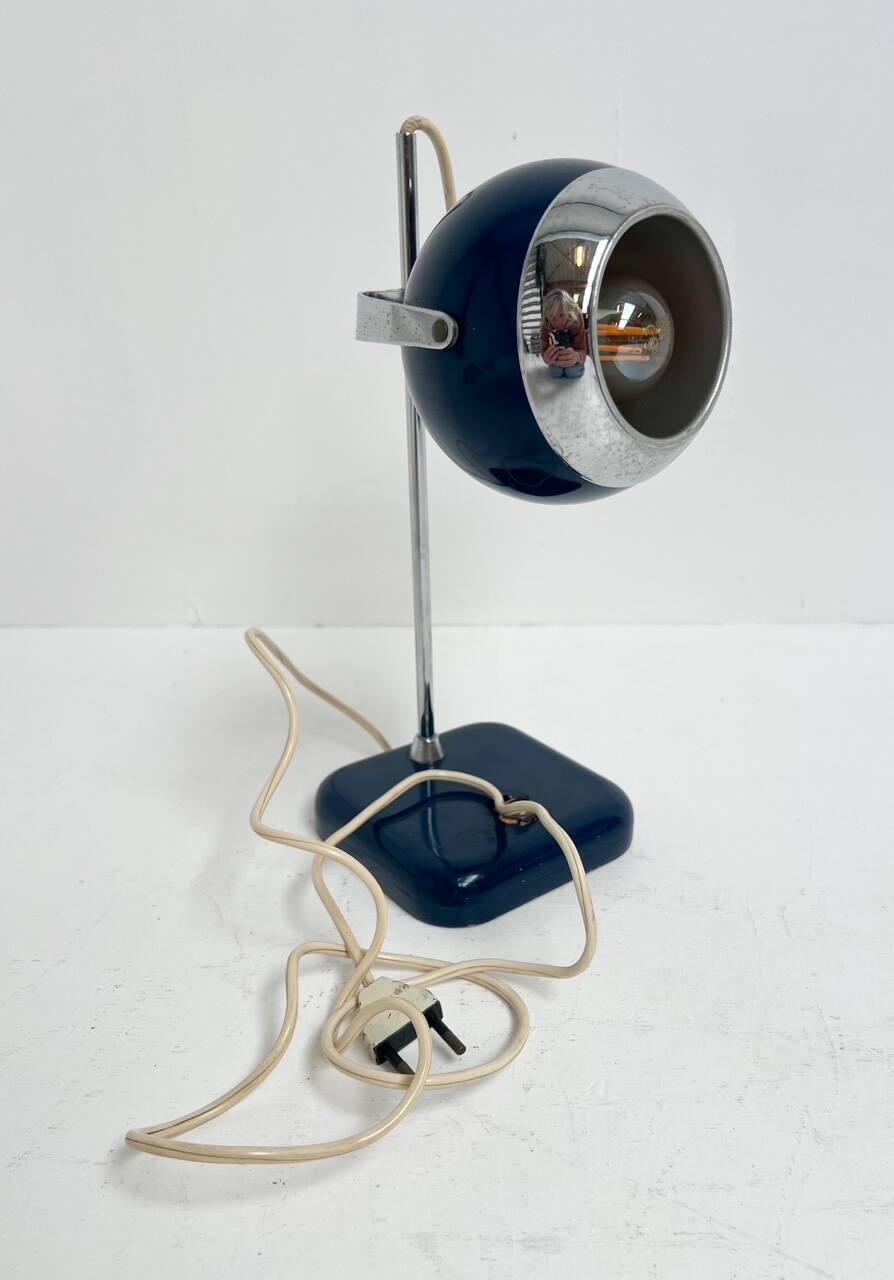 Lampe de table bleue Space Age, années 1960