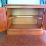 Louis Philippe style cherry wood bar buffet, 1980s