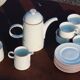 German coffee Melitta, white and orange border, 16 parts