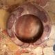 Antique reddish marble ashtray D 12 cm