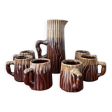 Vintage ceramic service Pol Chambost model Tree – jug and cup