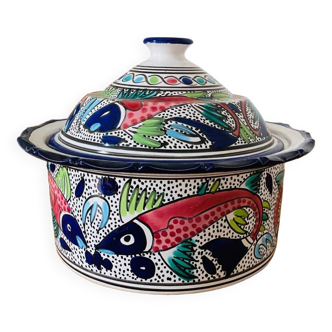 Tunisian fish pattern tureen