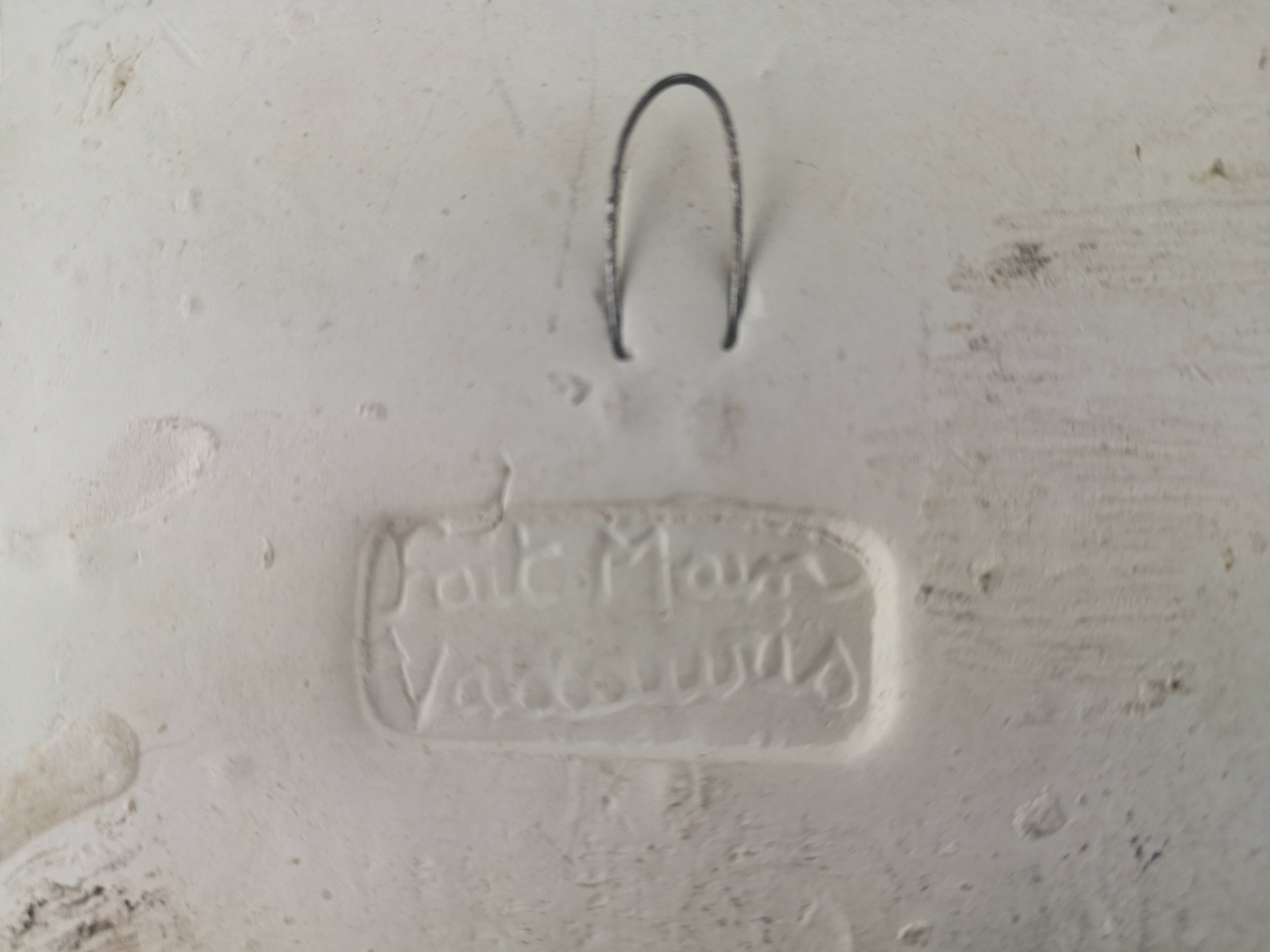Handmade Vallauris ceramic fish wall decoration