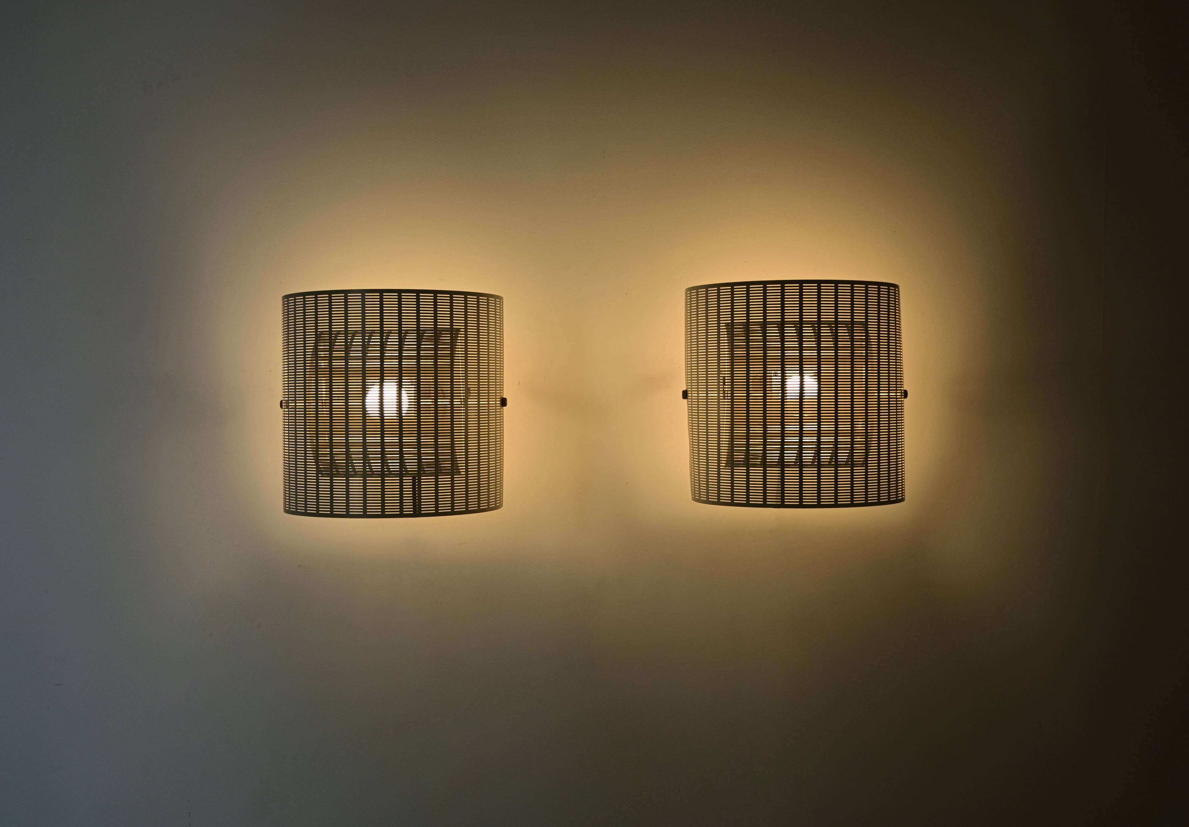Pair of Shogun Wall Sconces by Mario Botta for Artemide, 1980